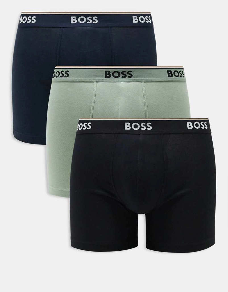 Boss Bodywear 3 pack power boxer briefs in black